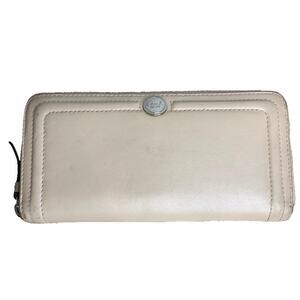 COACH Ivory Zip Around Wallet